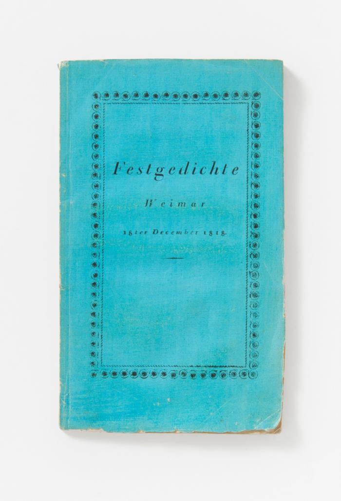 J. W. v. Goethe, Bey Allerhöchster Anwesenheit...Weimarer Maskenzug. Stuttgart 1819.