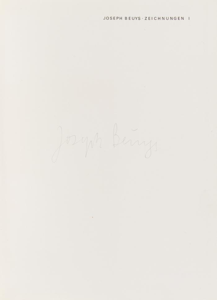 Zeichnungen 1947-59 I. Gespräch zwischen Joseph Beuys und Hagen Lieberknecht. Geschrieben von Joseph Beuys.