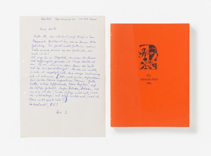 Für Albrecht Fabri 1986. Festschrift zum 75. Geburtstag von Albrecht Fabri. Mit Originalbeilagen + Beilage: Tangenten.