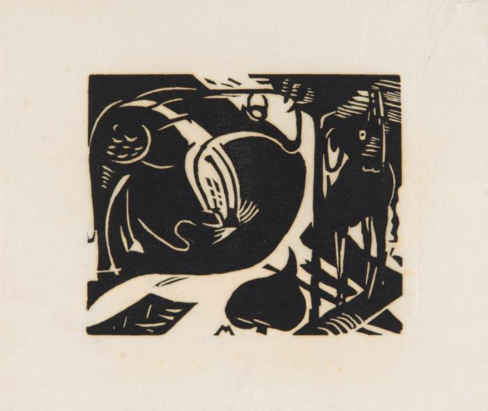Sechzehn farbige Handzeichnungen aus den Skizzenbüchern von Franz Marc.
