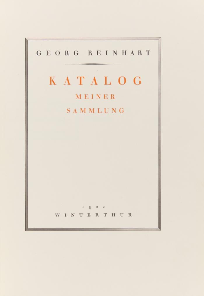 Katalog meiner Sammlung.