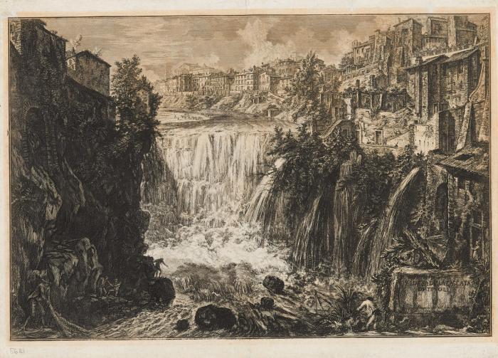 Veduta della Cascata di Tivoli (Der Wasserfall von Tivoli)