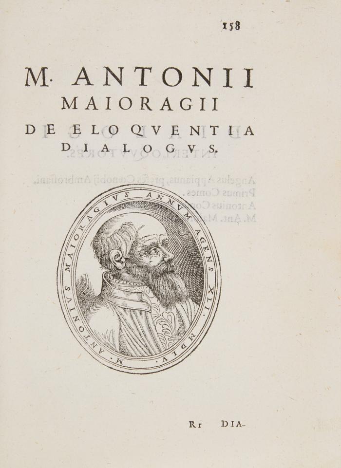 Commentarivs in dialogvm, sev lib. primvm De oratore ad Q. fratrem M. Tullii Ciceronis. / In evndem M. Tullij Ciceronis, Dialogi De oratore librum primum. Fabii Pavlini Vtinensis scholia. - 2 Tle in 1 Bd.