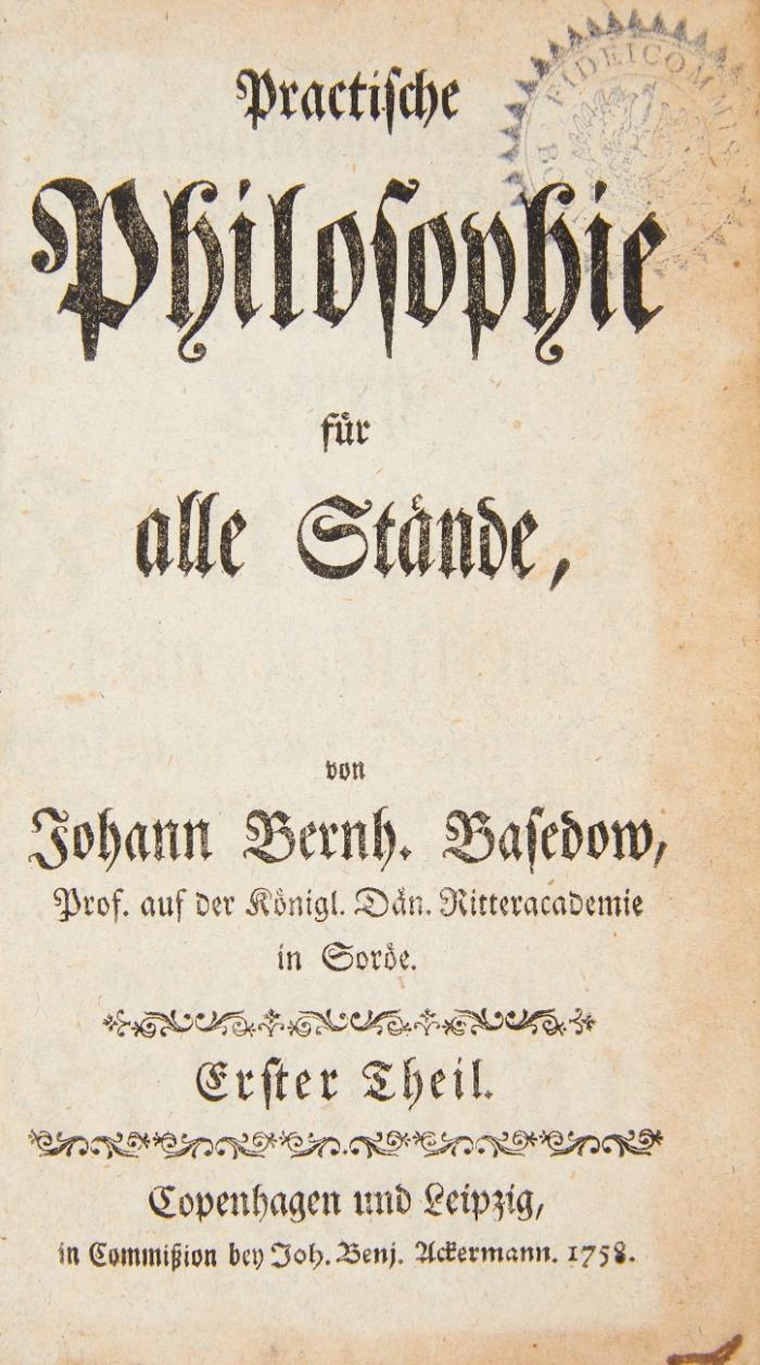 Practische Philosophie für alle Stände. 2 Tle. in 1 Bd.