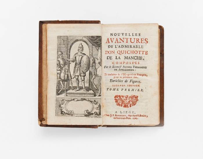Nouvelles Avantures de l'admirable Don Quichotte de la Manche, composées par le licencié Alonso Fernandez de Avellaneda: Et traduites de l'espagnol en François. Seconde Édition. 2 Bde. in 1.