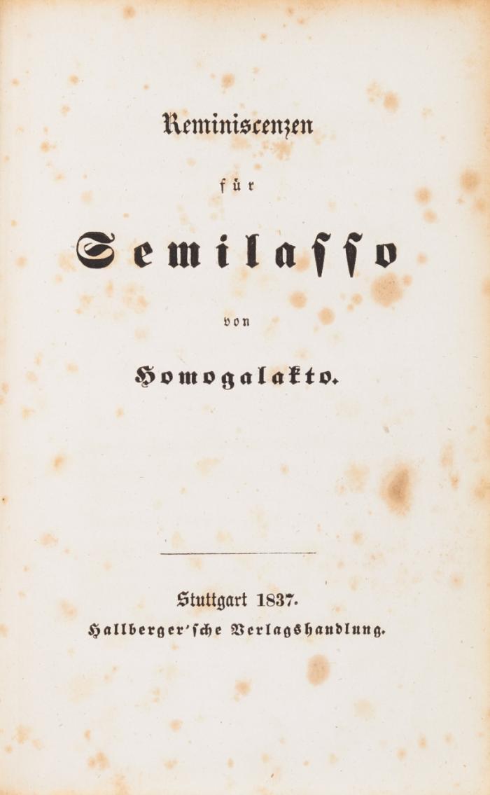 Reminiscenzen für Semilasso.