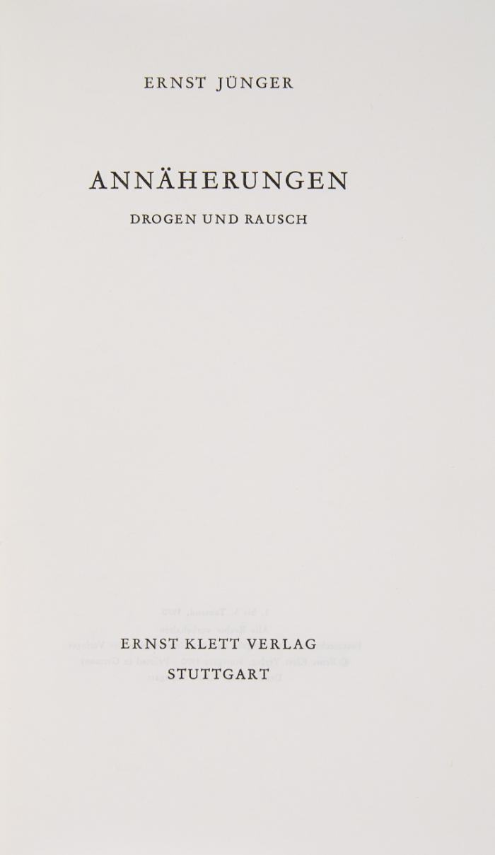 Annäherungen. Drogen und Rausch.