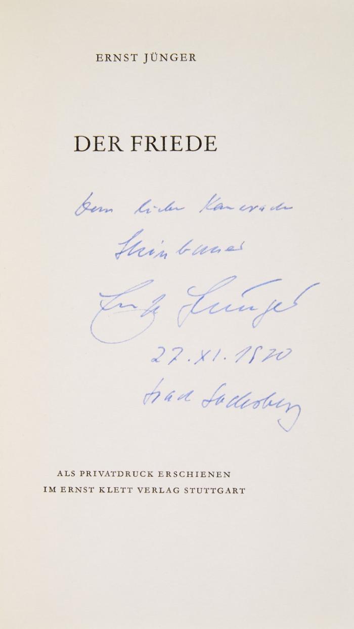 Der Friede.