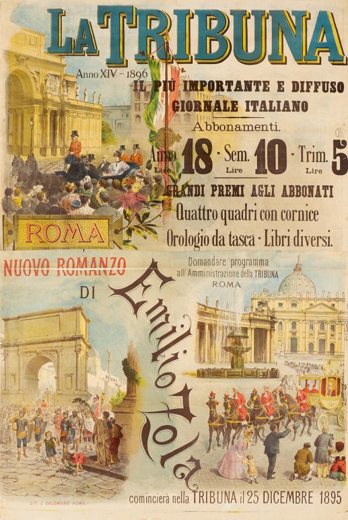 LA TRIBUNA – ROMA – NUOVO ROMANZO DI EMILIO ZOLA