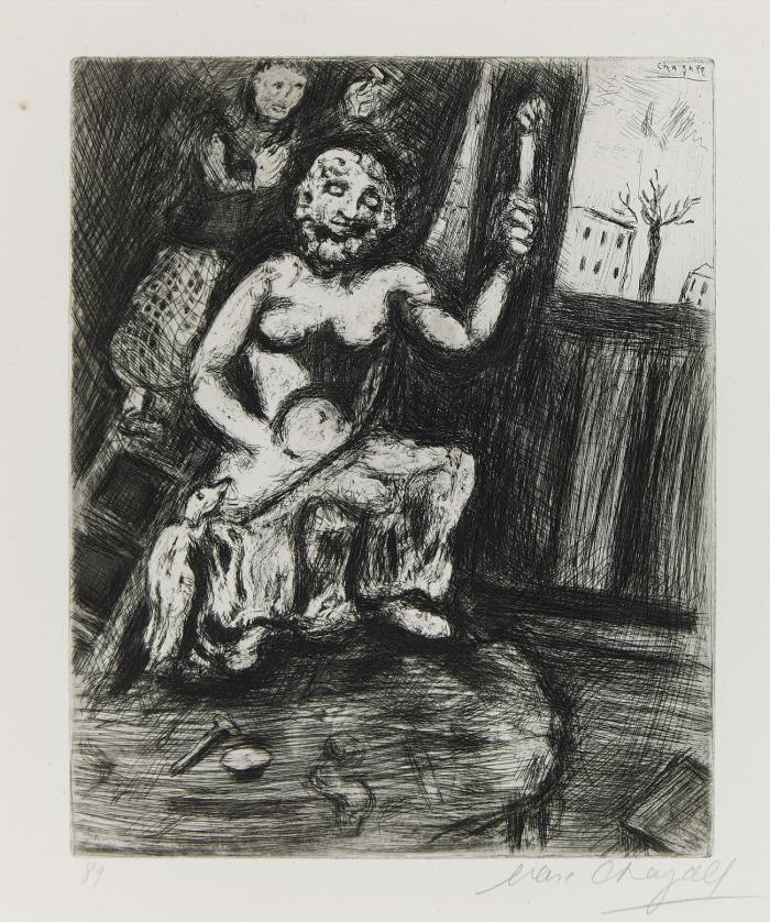 LA STATUAIRE ET LA STUTUE DE JUPITER (BLATT 89 AUS: LES FABLES DE LA FONTAINE)