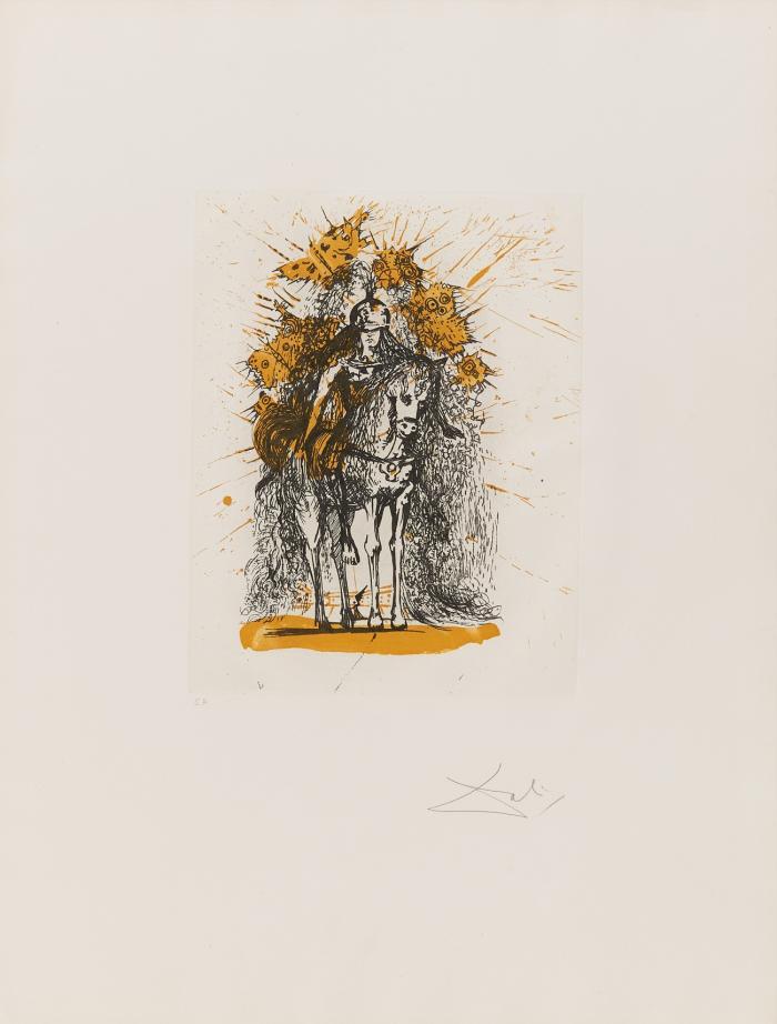 CAVALIER CASQUÉ AUX PAPILLONS (AUS: CALDERÓN, LA VIE EST UN SONGE)