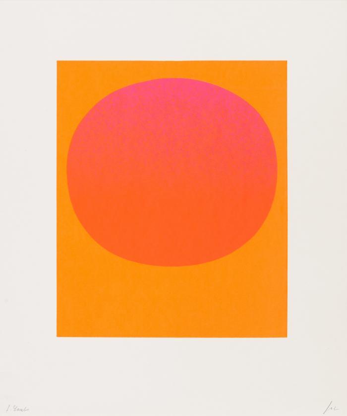 ROTER KREIS AUF ROT/LEUCHTROT WARM AUF ROT-ORANGE