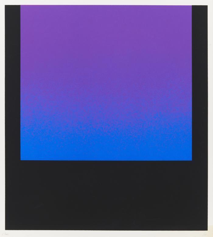 LILA UND BLAU AUF SCHWARZ 1968 / SCHWARZ AUF BLAU