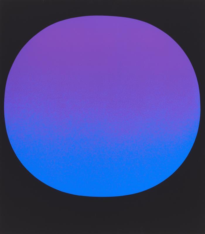 KREIS BLAUVIOLETT AUF SCHWARZ