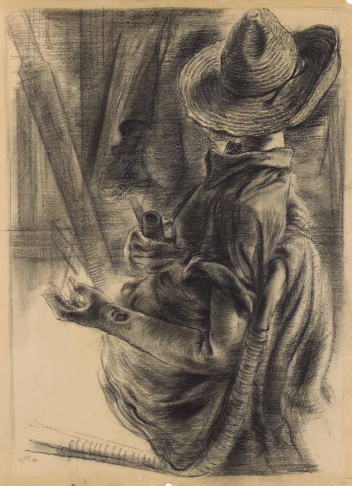 DUMMY WITH HAT AND PIPE (VERSO: KNABENKOPF)