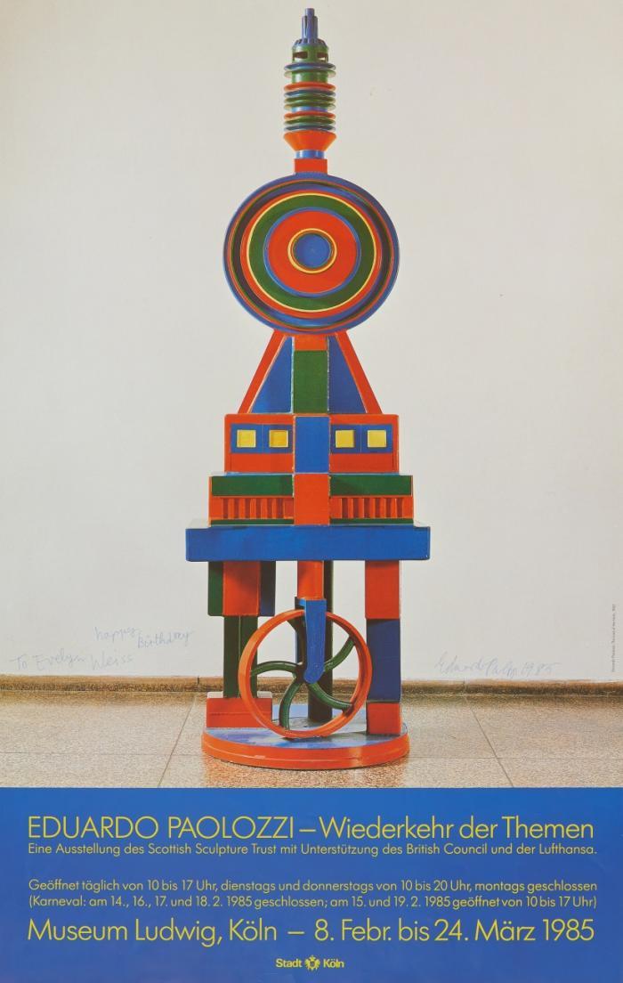 CHARLES SIMONDS TOWERS AND CIRCLES, NATIONALGALERIE BERLIN 1979 / JOE ZUCKER, ALBRIGHT-KNOX ART GALLERY, NY 1982 / EDUARDO PAOLOZZI WIEDERKEHR DER THEMEN, MUSEUM LUDWIG KÖLN 1985