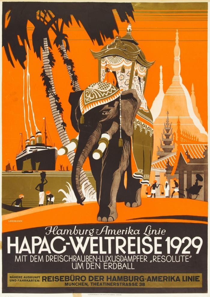 HAMBURG-AMERIKA LINIE – HAPAG-WELTREISE 1929 – MIT DEM DREISCHRAUBEN-LUXUSDAMPFER „RESOLUTE