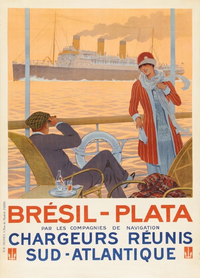 BRÉSIL - PLATA PAR LES COMPAGNIES DE NAVIGATION – CHARGEURS RÉUNIS SUD-ATLANTIQUE