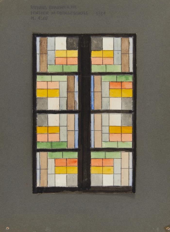 ENTWURF ZU EINEM GLASFENSTER FÜR DAS RATHAUS BRAUWEILER