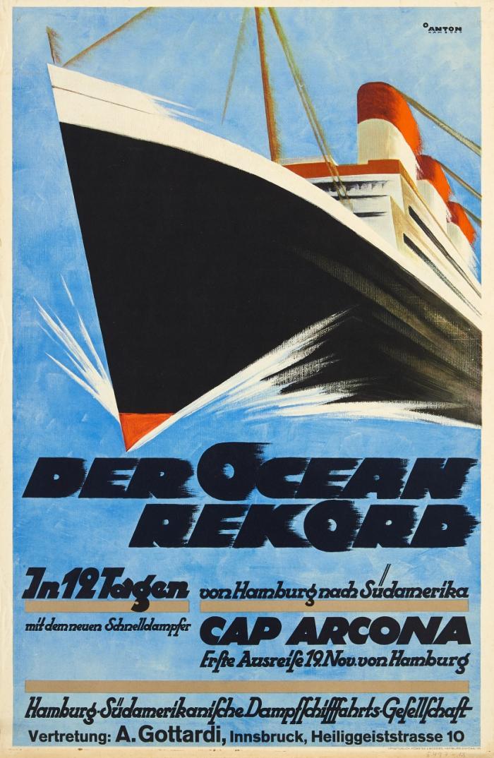 DER OCEAN RECORD – IN 12 TAGEN VON HAMBURG NACH SÜDAMERIKA MIT DEM NEUEN SCHNELLDAMPFER CAP ARCONA