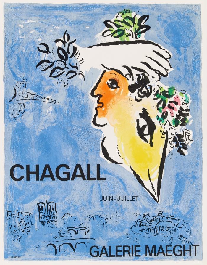 VENCE CITÉ DES ARTS ET DES FLEURS FÊTES DE PÂQUES 1954 / CHAGALL GALERIE MAEGHT JUIN-JUILLET 1962 / CHAGALL JUIN - JUILLET GALERIE MAEGHT (LE CIEL BLEU) (1964) / MARC CHAGALL GRAPHIK II KUNSTHAUS HAMBURG 1966