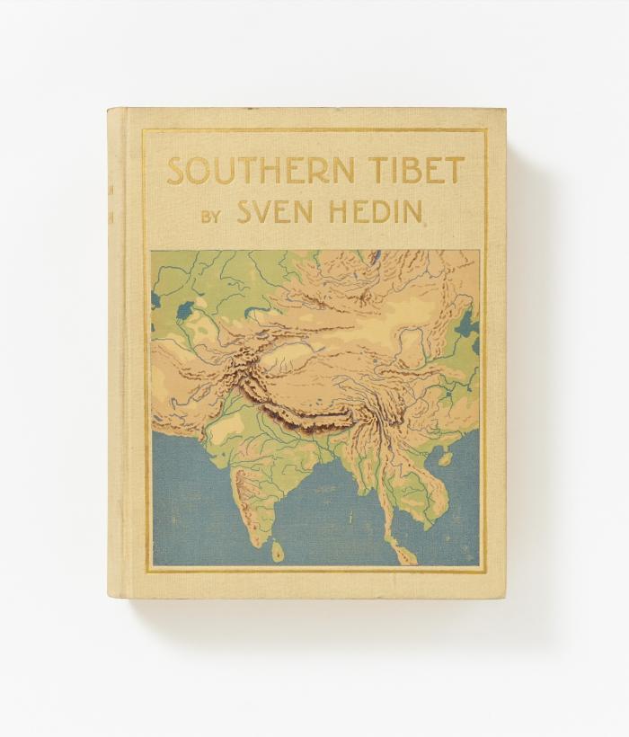 Southern Tibet. Discoveries in former times compared with my own researches in 1906-1908. Vol. I-IX + Atlas of Panoramas + Maps I-II. Insgesamt 12 Bde. Beilage: Prospectus.