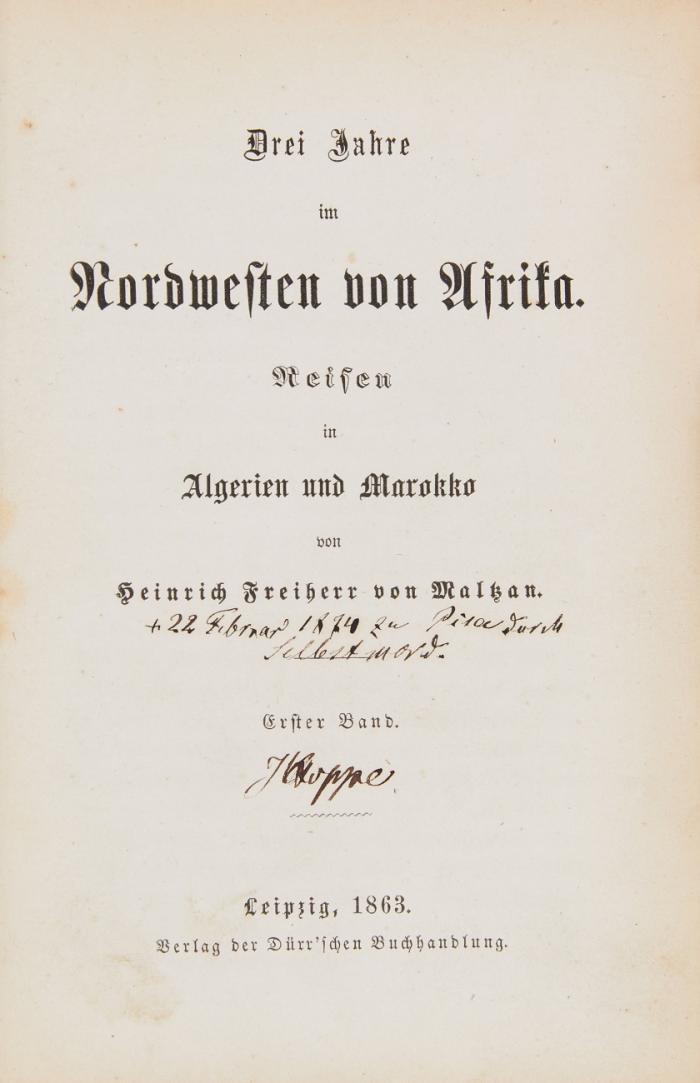 Drei Jahre im Nordwesten von Afrika. 4 in 2 Bden.