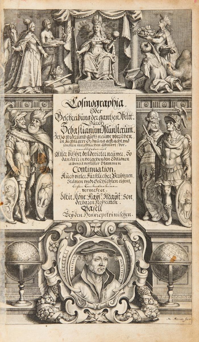 Cosmographia, das ist: Beschreibung der gantzen Welt ... Auff das newe vbersehen vnd mit vielerley nohtwendigen Sachen ... sonderlich aber einer vollkommnen Beschreibung der vnbekandten Länder Asiæ, Africæ, Americæ, so viel davon ... biß auff dieses 1628. jahr kundt gemacht worden/ trefflich vermehrt ...