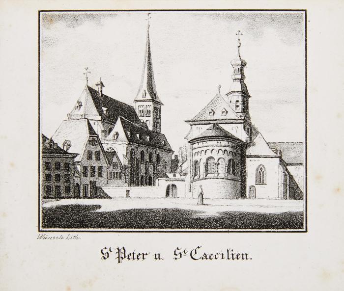 Sammlung von Ansichten öffentlicher Plätze, merkwürdiger Gebäude und Denkmäler in Köln. Als Zugabe: Aphorismen aus Köln's Geschichte von Th. J. J. Lenzen.