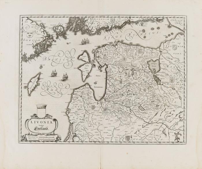 Baltikum. Livland. - Livonia, vulgo Lyefland, mit dem finnischen Meerbusen,  Stockholm und der Insel Gotland, Estland und Lettland.