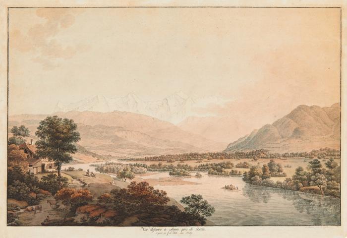 Bern. Vue dessinée à Mouri près de Berne.