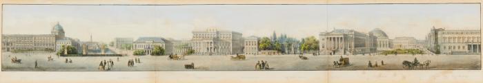 Berlin. –Berlinpanoramen mit Mittelpunkt Neue Wache bzw. Prinzessinnen Palais.