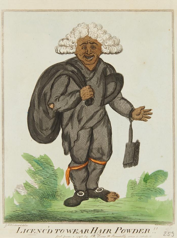Karikaturen. – Woodward, George Moutard (London 1760-1809). Licenc'd to wear Hair Powder!! / The Surgeons Petition, or the Barbers Triumphant.