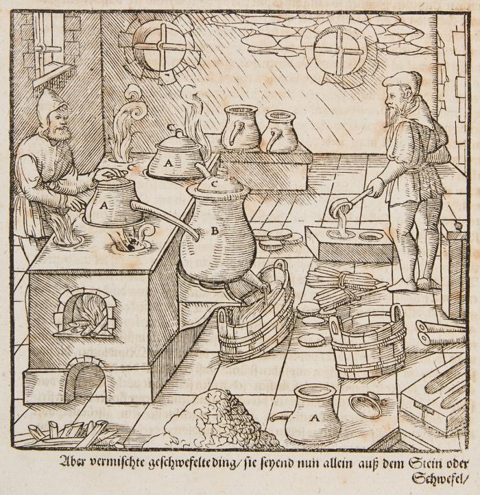 BergwerckBuch: Darinnen nicht allein alle Empter/ Instrument/ Gezeug/ und alles/ so zu disem Handel gehörig/ mit Figuren vorgebildet/ und klärlich beschrieben: Sondern auch/ wie ein rechtverständiger Bergmann seyn soll/ und die Gäng außzurichten seyen ... Item/ wie das Gold vom Silber/ und das Silber vom Gold: Item das Kupffer vom Gold/ und das Bley vom Gold und Silber zu scheiden sey ... nun zum andern mal getruckt.