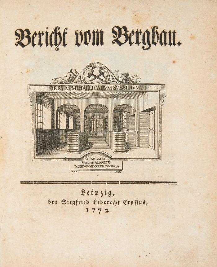 Bericht vom Bergbau. (Hrsg. v. Friedrich Wilhelm von Oppel).