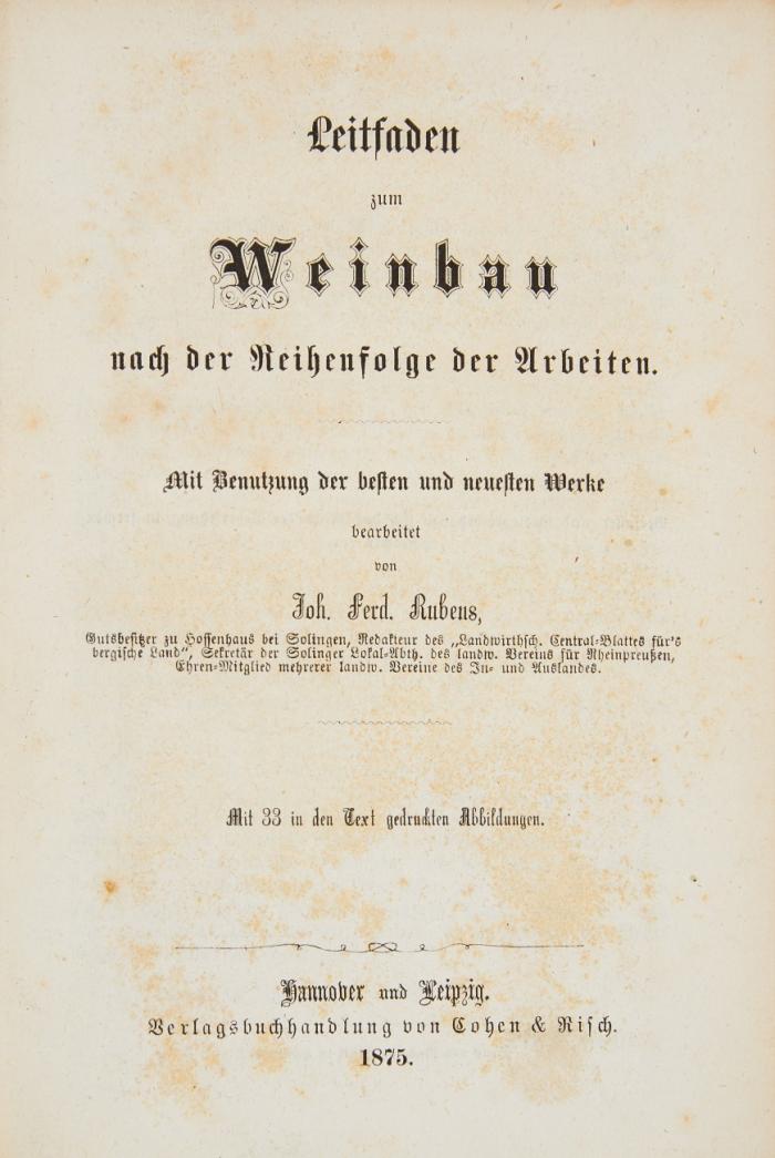 2 Werke: Leitfaden zum Weinbau/ Der kleine Weinbauer.
