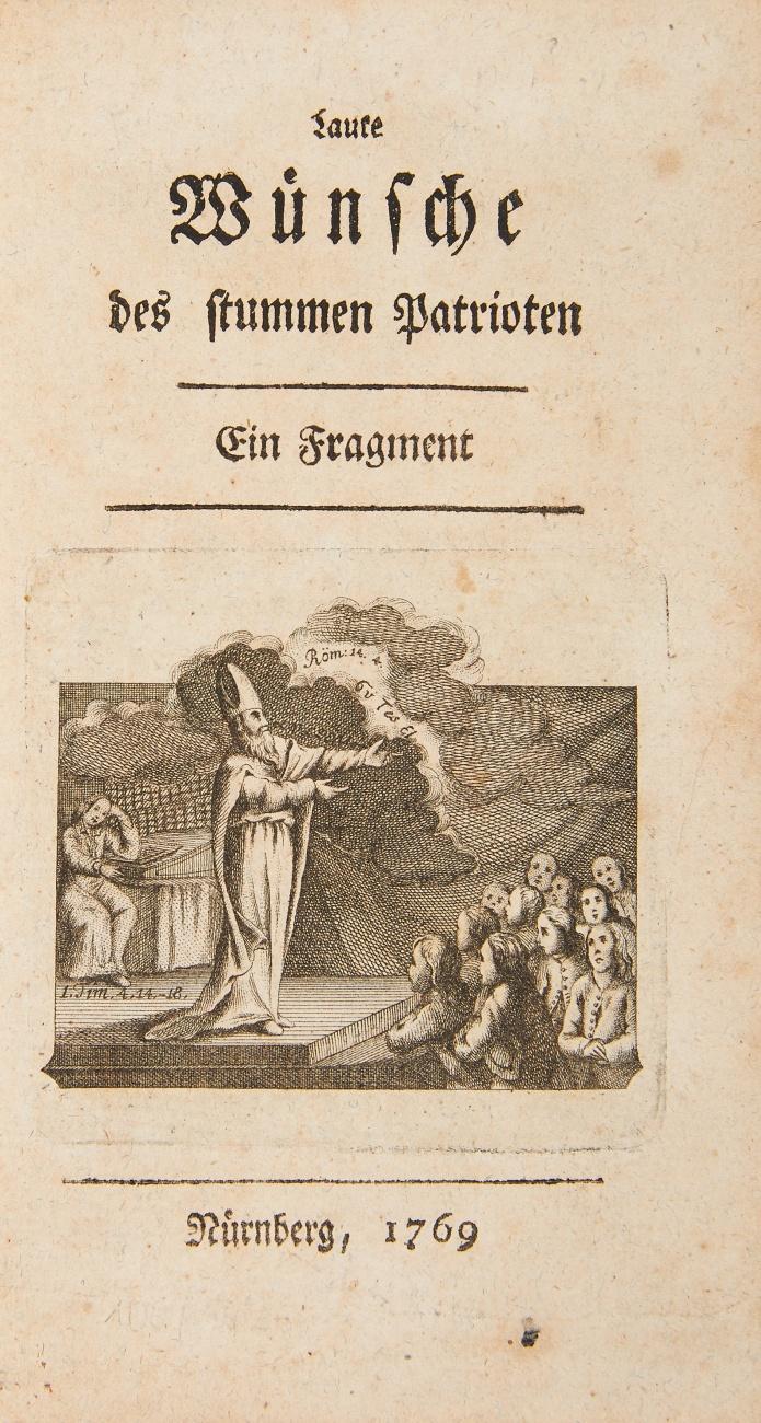 Laute Wünsche des stummen Patrioten. Ein Fragment.
