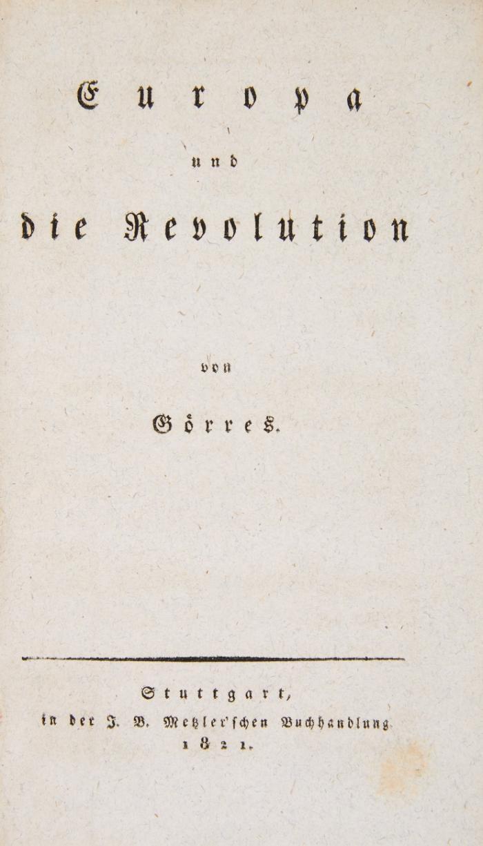 Europa und die Revolution.