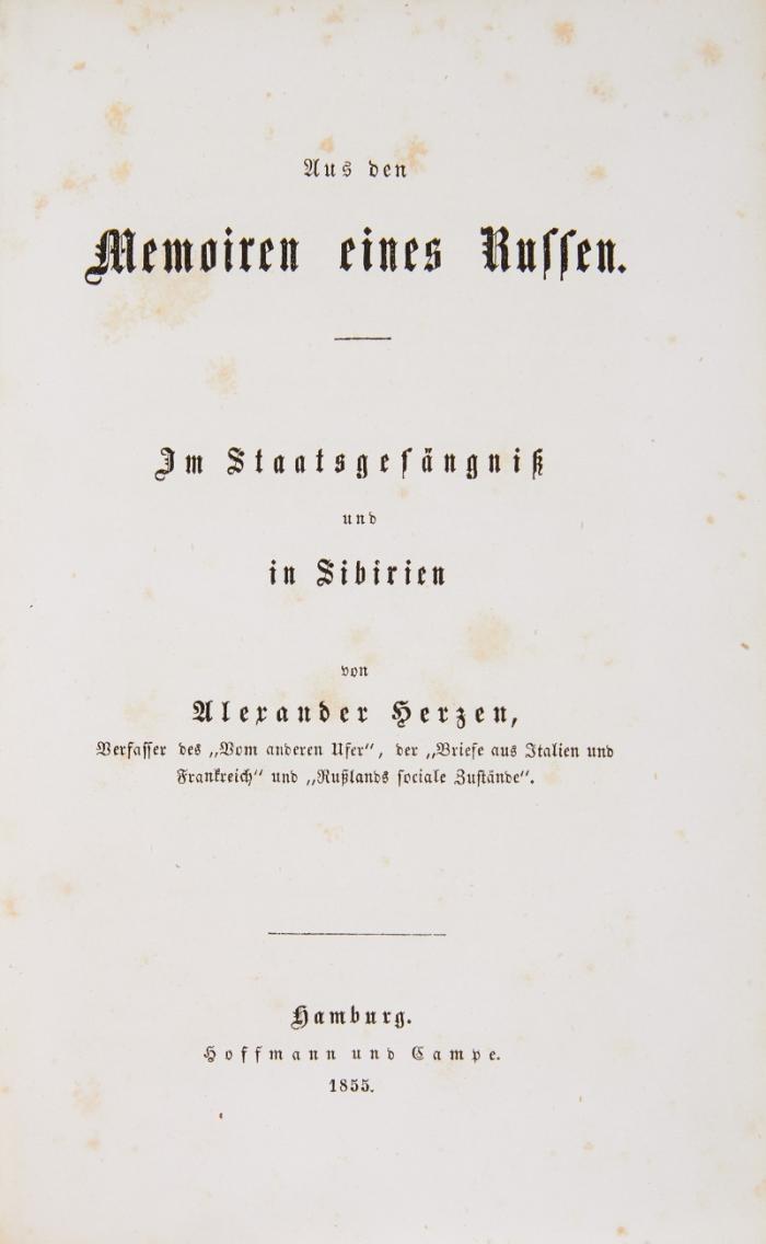 Aus den Memoiren eines Russen. 4 Bde.
