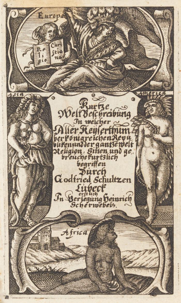 Kurtze Welt-Beschreibung: In welcher Aller Käyserthümber, Königreichen und Republicken der gantzen Welt, Religion, Sitten und Gebräuche, auch Aller Päbste, Käyser,  Könige und Fürsten, auff einander ergangenen Succession ...  begriffen und zusammen getragen.