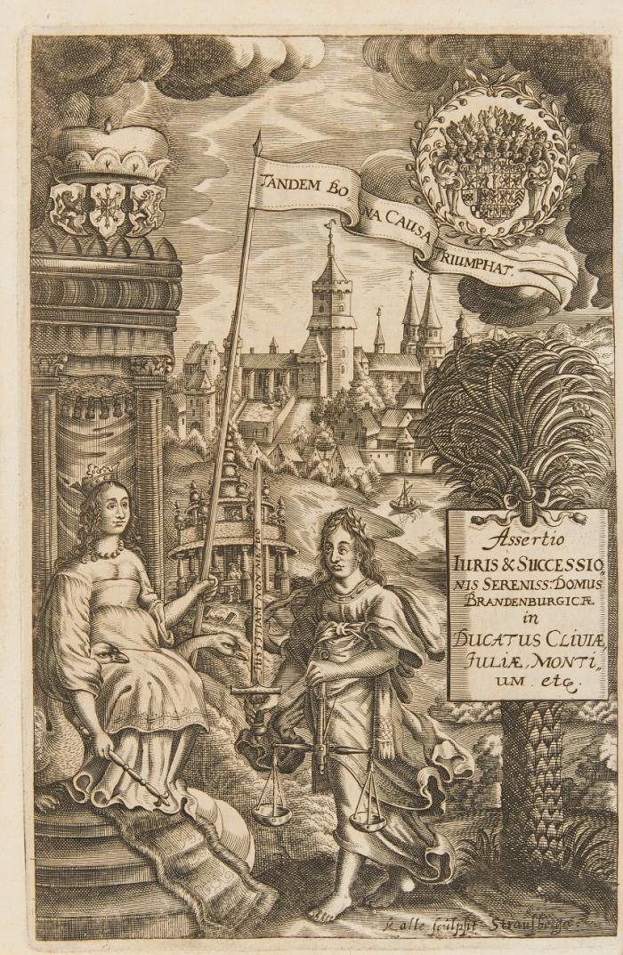 Synopsis et brevis assertio iuris et universalis successionis, Serenissimo Principi ac Domino, Dn. Friderico Wilhelmo, Marchioni Brandenburgico ... in ducatus Cliviae, Iuliae, Montium, nec non comitatus Marcae & Ravensbergae, competentis ...
