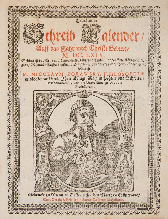 Crackawer Schreib Calender/ auff das Jahr nach Christi Geburt/ M.DC.LXIX. 2 Tle in 1 Bd.