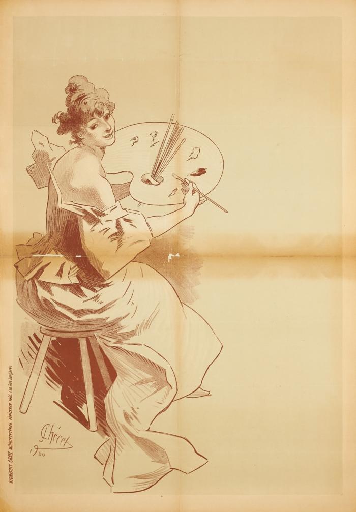OHNE TITEL (FRAU MIT MALERPALETTE)