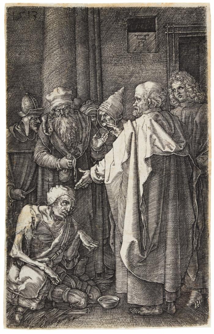 Petrus und Johannes heilen den Lahmen.