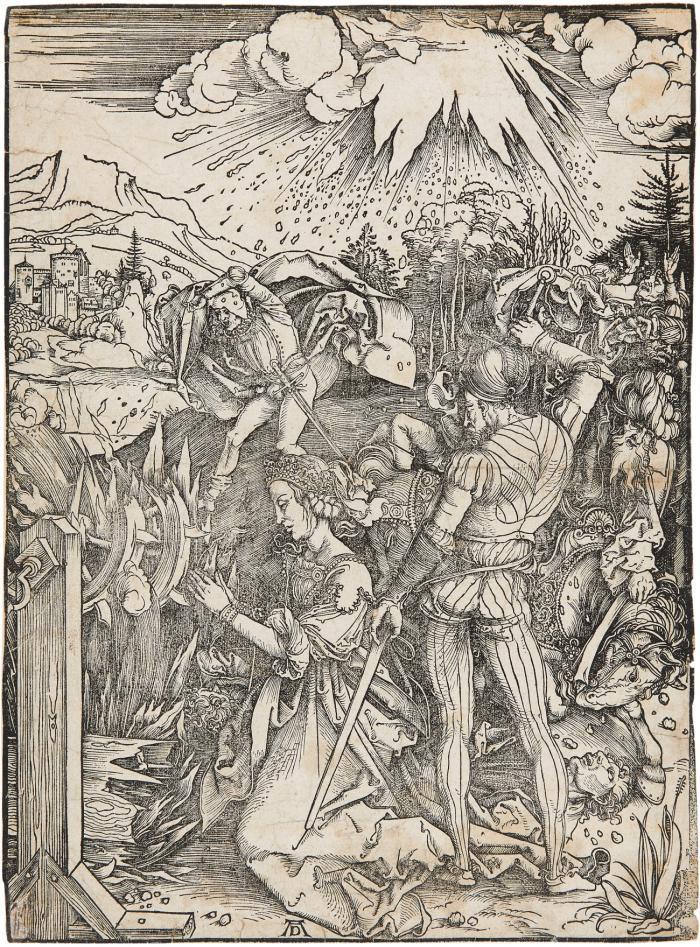 Das Martyrium der heiligen Katharina.