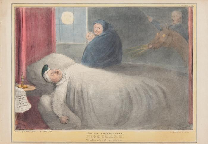 Sammlung von 10 Blatt John Bull Karikaturen