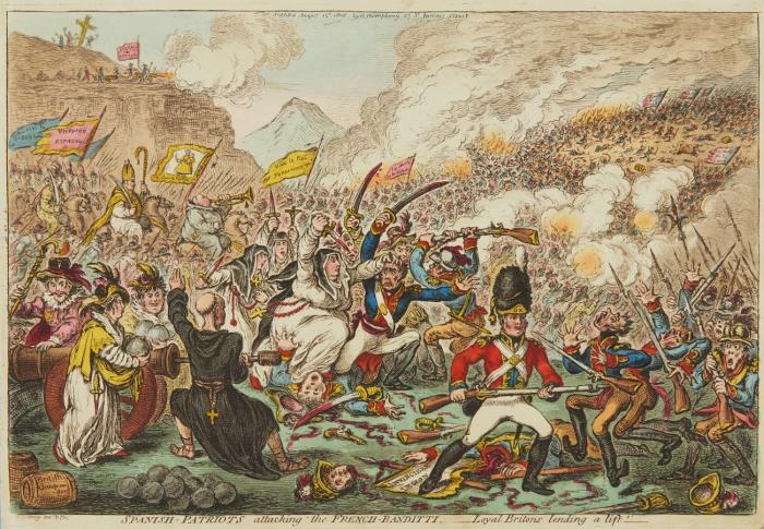 Spanish-Patriots attacking the French Banditti … .