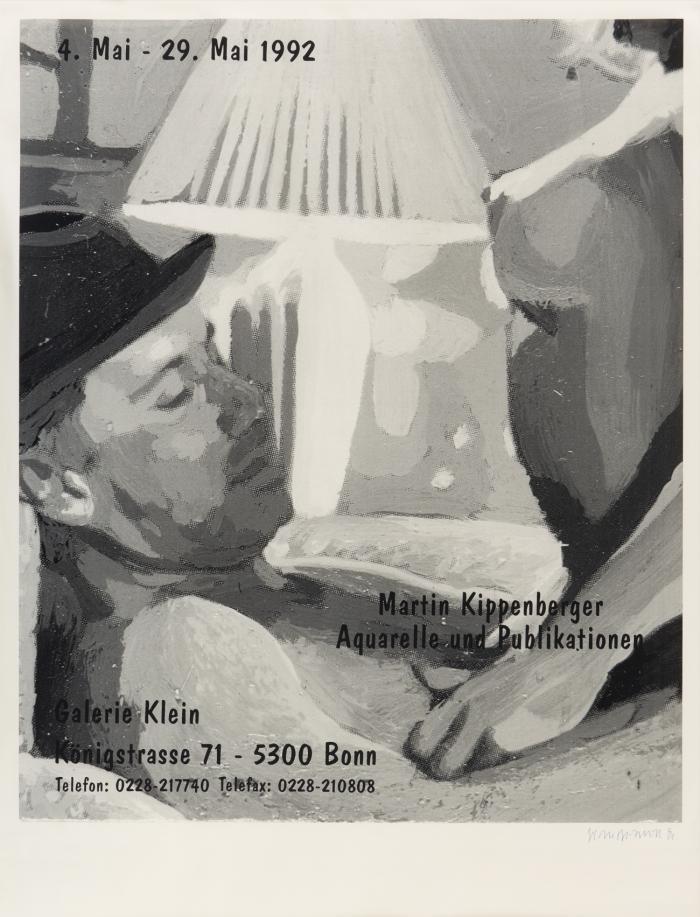 MARTIN KIPPENBERGER AQUARELLE UND PUBLIKATIONEN GALERIE KLEIN 4. MAI - 29. MAI 1992