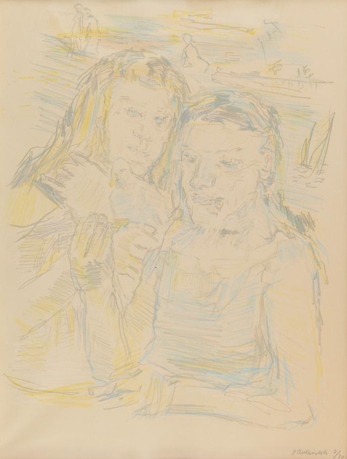 ZWEI MÄDCHEN MIT TAUBE 1956 / MANEGE 1959