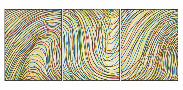 WAVY LINES ON GREY